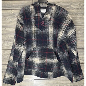 Legendary Whitetails Baja Hoodie Drug Rug Heavy Thick Plaid Pullover Jacket XL